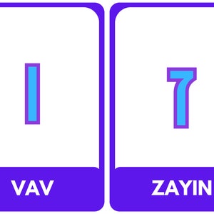 Hebrew Alphabet Flashcards - Etsy
