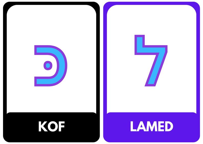 Hebrew Alphabet Flashcards Etsy