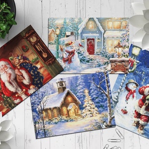 Postkarten Set (27 Karten) Vintage Weihnachtskarte, Frohes Neues Jahr, Winter, Schnee, Noel, Santa Neuseeland - 003