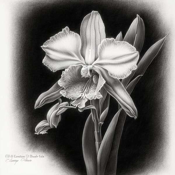Cattleya Orchid Digital Print