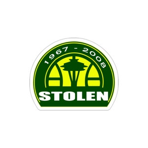 Seattle Supersonics Stolen Die-Cut Stickers