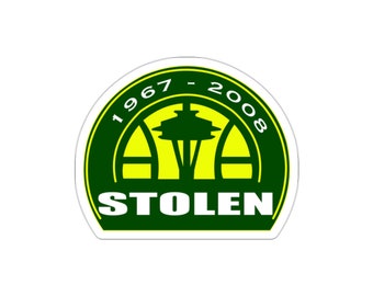 Seattle Supersonics Stolen Die-Cut Stickers