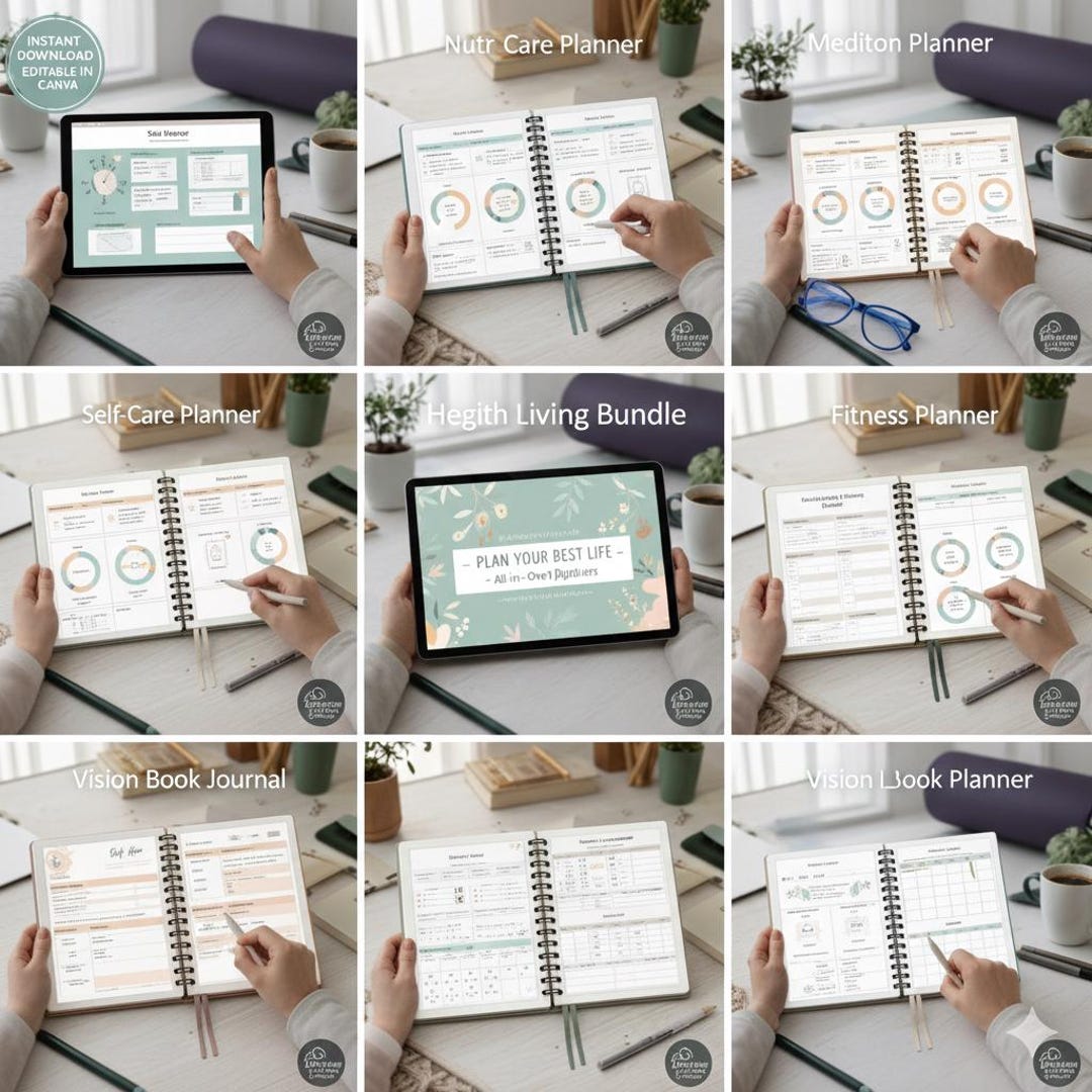 Ultimate PLR Planner Bundle – Canva Editable Journals, Trackers ...