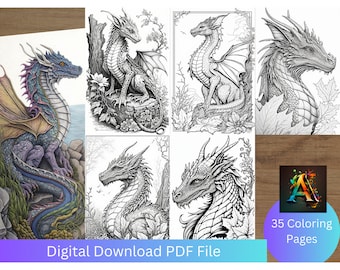 Mythical Dragons Coloring Book - Unleash Your Creativity