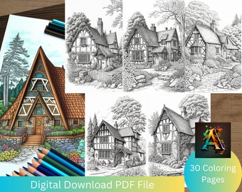 Cottage Life Coloring Pages - Escape to the serenity of country living