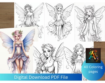 Fairy Coloring Pages for Adults and Teens