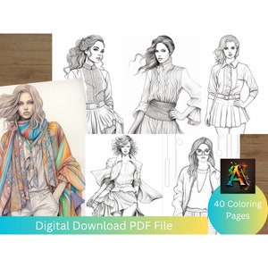 Fashion Model Coloring Pages