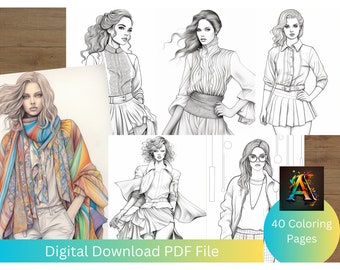 Fashion Model Coloring Pages