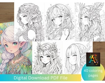 Fairy Elf Coloring Pages