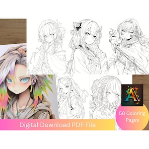 Manga coloring pages Collection