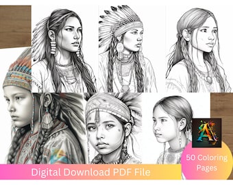 American Indian Girls Coloring Pages