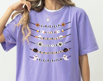 Halloween shirt, Creep It Real Tshirt, Spooky Season T-shirt, Cute Halloween Shirt, Creepy Comfort Colors® Tee, Halloween Gift, Fall Tee