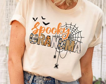 Halloween Grandma Shirt, Spooky Grandma Tshirt, Spooky Grandma T-shirt, Grandma Halloween,Halloween Gift for Grandma,Grandma Gift,Fall Shirt