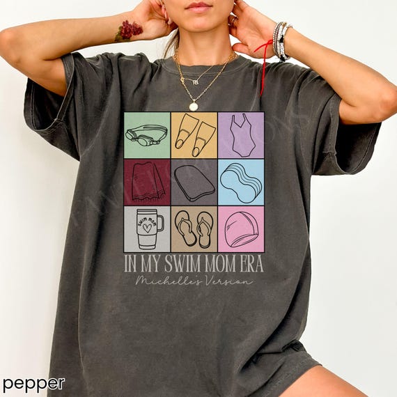 Swim Mom Shirt, In My Swim Mom Era Tshirt, Comfort Colors® T Shirt, Gift for Swim Mama, Swim Meet Shirt, Swimming Mom, Swimmer Mom Gift