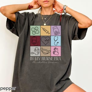 Camiseta Nurse Comfort Colors®, camiseta "In My Nurse Era", camiseta de enfermería, regalo para enfermera escolar, regalo de graduación de enfermería, camiseta de enfermera nueva