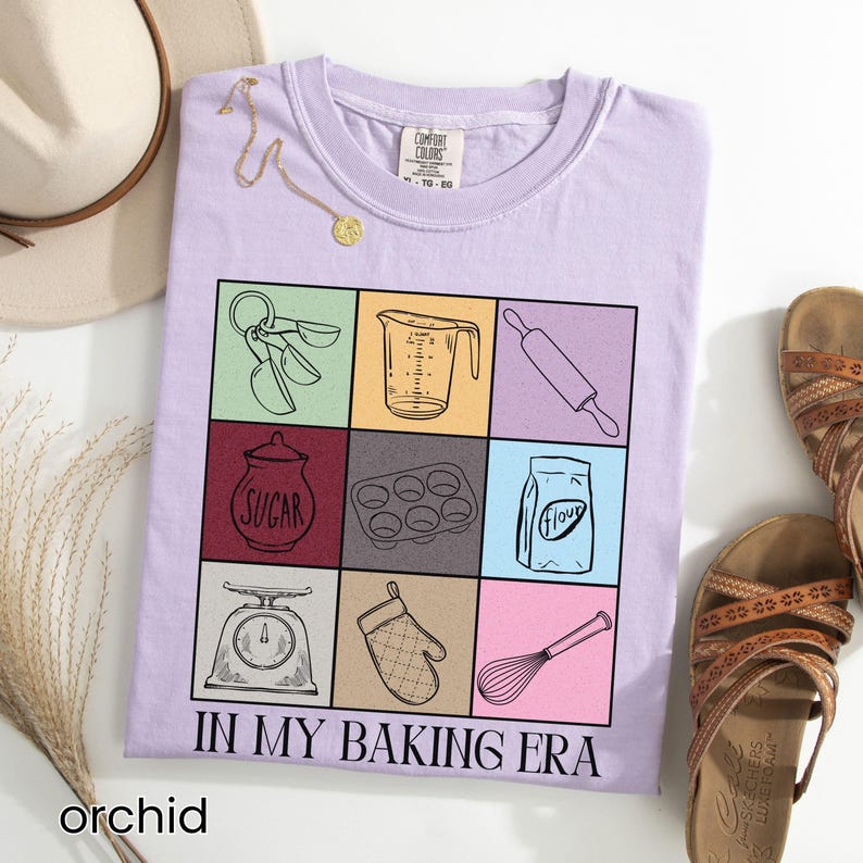 Baking Lover T Shirt, Bakers Comfort Colors® Shirt, In My Baking Era Tshirt, Bakery T-shirt, Baking Gift for Baker, Bakery Gift, Love Baking Orchid