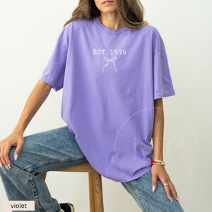 Comfort Colors 1976 Shirt 1976 T-shirt 50th Birthday Shirt 1976 Tshirt 1976 Birthday Tee Hello 50 Shirt 50th Birthday Gift for 50th birthday Violet
