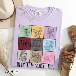 Law Student Shirt, Law School Student Comfort Colors T Shirt, In My Law School Era Tshirt, Future Lawyer Gift, New Law Student Gift Orchid
