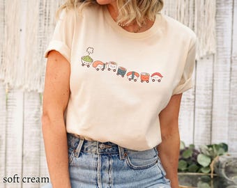 Cute Sushi Shirt, Japanese Food T-shirt for Sushi Lover, Funny Asian Food Tee, Kawaii Japan Food Tshirt Gift for Anime Fun Sushi Foodie Gift