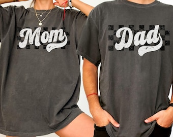 Retro Custom Mom and Dad Shirts, Comfort Colors® Mama Dad Tshirt, New Dad New Mom Gift for New Parents, Father&#39;s Day Father&#39;s Day Gift