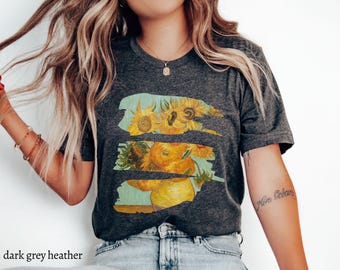 Van Gogh Sunflowers Shirt, Masterpiece Art Tshirt, Classical Art T-shirt Gift for Art Teacher, Art Lover, Van Gogh Fan, Famous Painting Tee