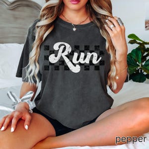 Comfort Colors® Runner Shirt, Retro Run Tee Gift for Marathon Runner Running Tshirt Runners Birthday Christmas Gift for Track Athlete