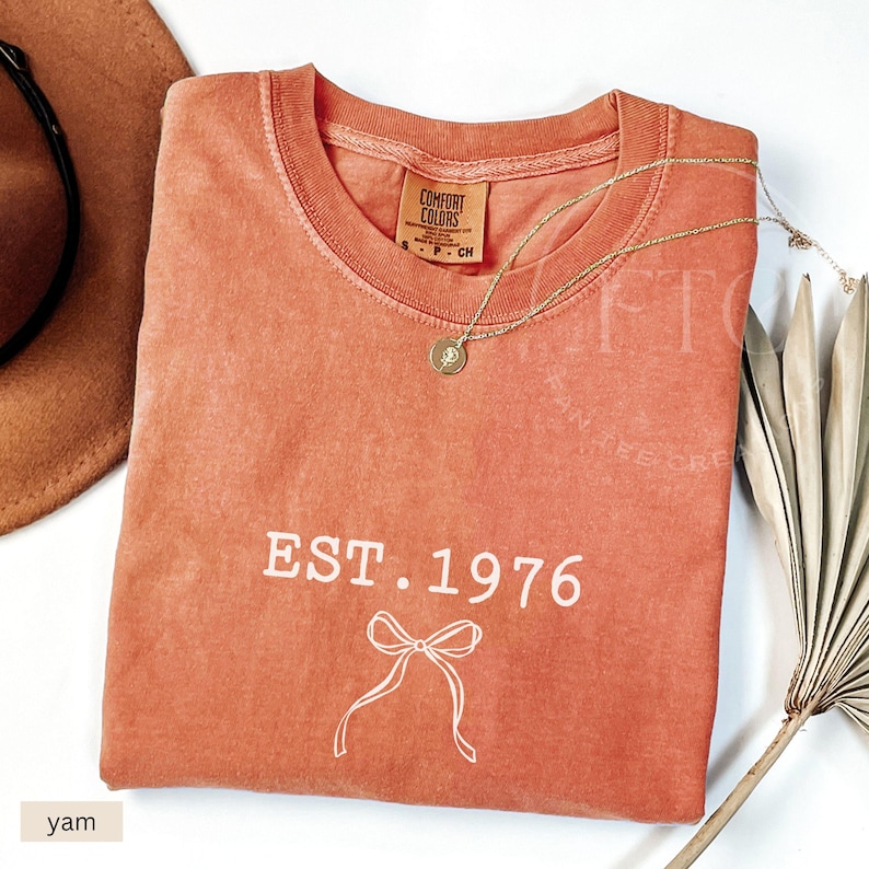 Comfort Colors 1976 Shirt 1976 T-shirt 50th Birthday Shirt 1976 Tshirt 1976 Birthday Tee Hello 50 Shirt 50th Birthday Gift for 50th birthday Yam