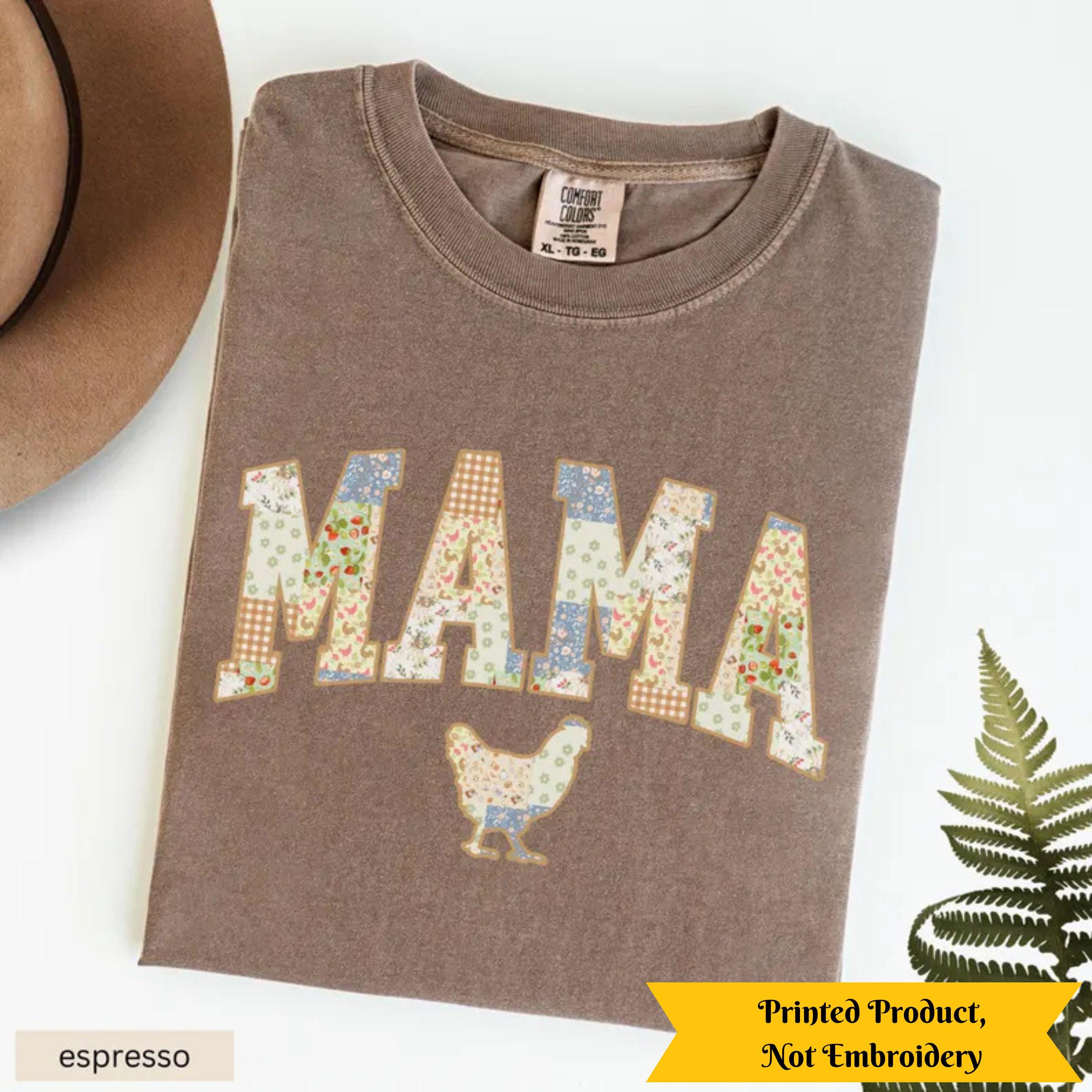 Chicken Mama Comfort Colors Shirt, Mothers Day Chicken Tshirt, Women Chicken Crewneck, Chicken Lovers Gift, Farmer's T-shirt,Gift for Farmer