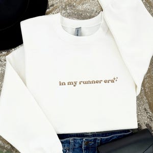 Embroidered Runners Sweatshirt, In My Runner Era Sweater, Gift for Marathon Runner, Running Sweatshirt, Run Crewneck Birthday Christmas Gift