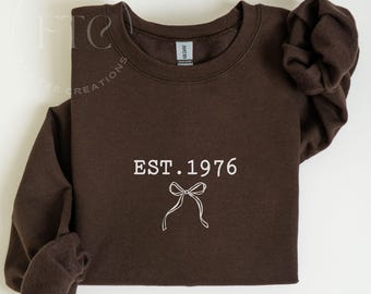 1976 Sweatshirt, 50th Birthday Sweater, 1976 Crewneck, 1976 Birthday Hoodie, Hello 50, Birthday Gift for 50th birthday, EST 1976 Birthday