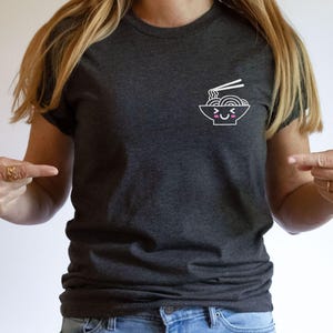 Cute Ramen Shirt, Noodle Tshirt for Halloween Party, Japanese Kawaii Anime Lover T-shirt Gift for Anime Fan Friend, Funny Asian Food Tee
