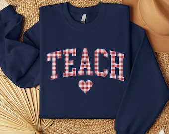 Teacher Sweatshirt, Valentine Gift for Teacher, Cute Teacher Crewneck, Teacher Appreciation Sweater, New Teacher Gift, Back to School