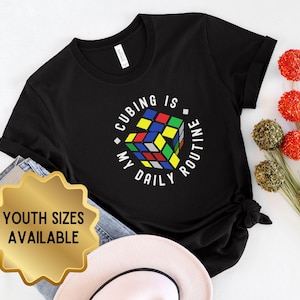 Rubiks Cube Shirt for Adults and Kids, Adult and Youth size Rubik Cube Lovers T-shirt, Rubiks Cubing Tee, Gift for Rubik Cuber, Cubing Club