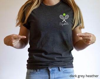 Custom Tennis Shirt, Tennis Player Name T-shirt, Personalized Gift for Tennis Club Coach, Mother's Day Gift, Father's Day Tennis Gift