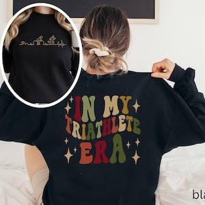 My Triathlete Era Sweatshirt, Triathlon Sweatshirt, Gift for Triathlete, Swim Bike Run Sweatshirt, Retro Winter Birthday Christmas Gift