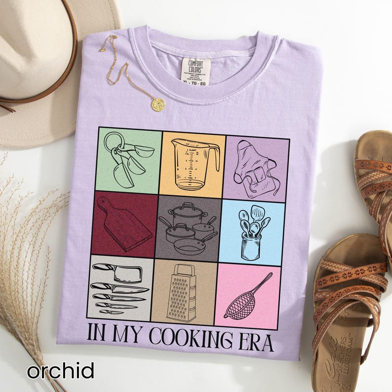 Chef Shirt, In My Cooking Era Tshirt, Chef's Comfort Colors® Shirt, Cook T shirt, Culinary T-shirt, Cooking Gift for Mom, Cooking Lover Orchid