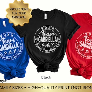Custom Triathlon Team Shirt, Swim Bike Run T-shirt for Team, Triathlon Race Gift Tee for Triathlete Group, Triathlete Family Team T shirt