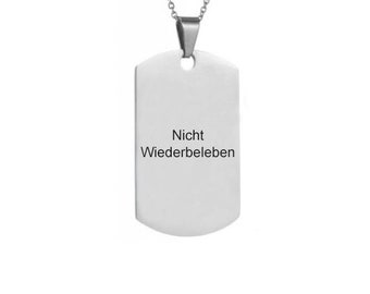 Nicht Wiederbeleben - Nicht Reanimieren - Do Not Resuscitate - DNR - Kette - Halskette - Graviert - Edelstahl - Erkennungsmarke