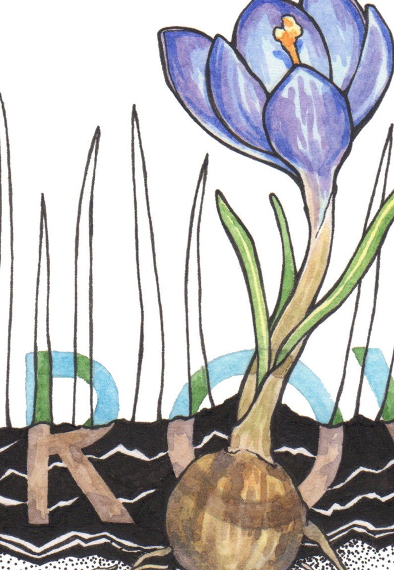 Crocus Growing Fine Art Print - Etsy