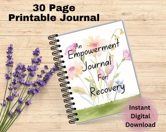 Recovery journal, sobriety affirmations, printables