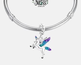 Sterlingsilber Pferd/Einhorn Charm - Massiv 925, Handgefertigt In Bulgarien, Nickel-frei Sterlingsilber Pferd/Einhorn Charm - Massiv 925, Handgefertigt In Bulgarien, Nickel-frei