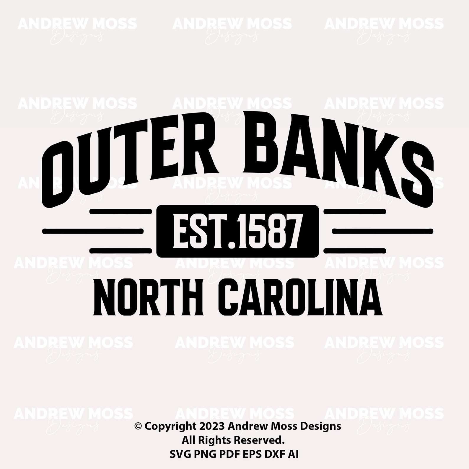 Outer Banks North Carolina SVG Tshirt Design Outer Banks Print on Demand, OBX Print, Outer