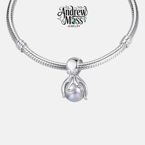 Octopus Pearl Bead Charm