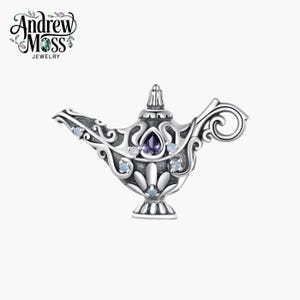 Disney Aladdin Magic Lamp Charm for Bracelet 925 Sterling Silver