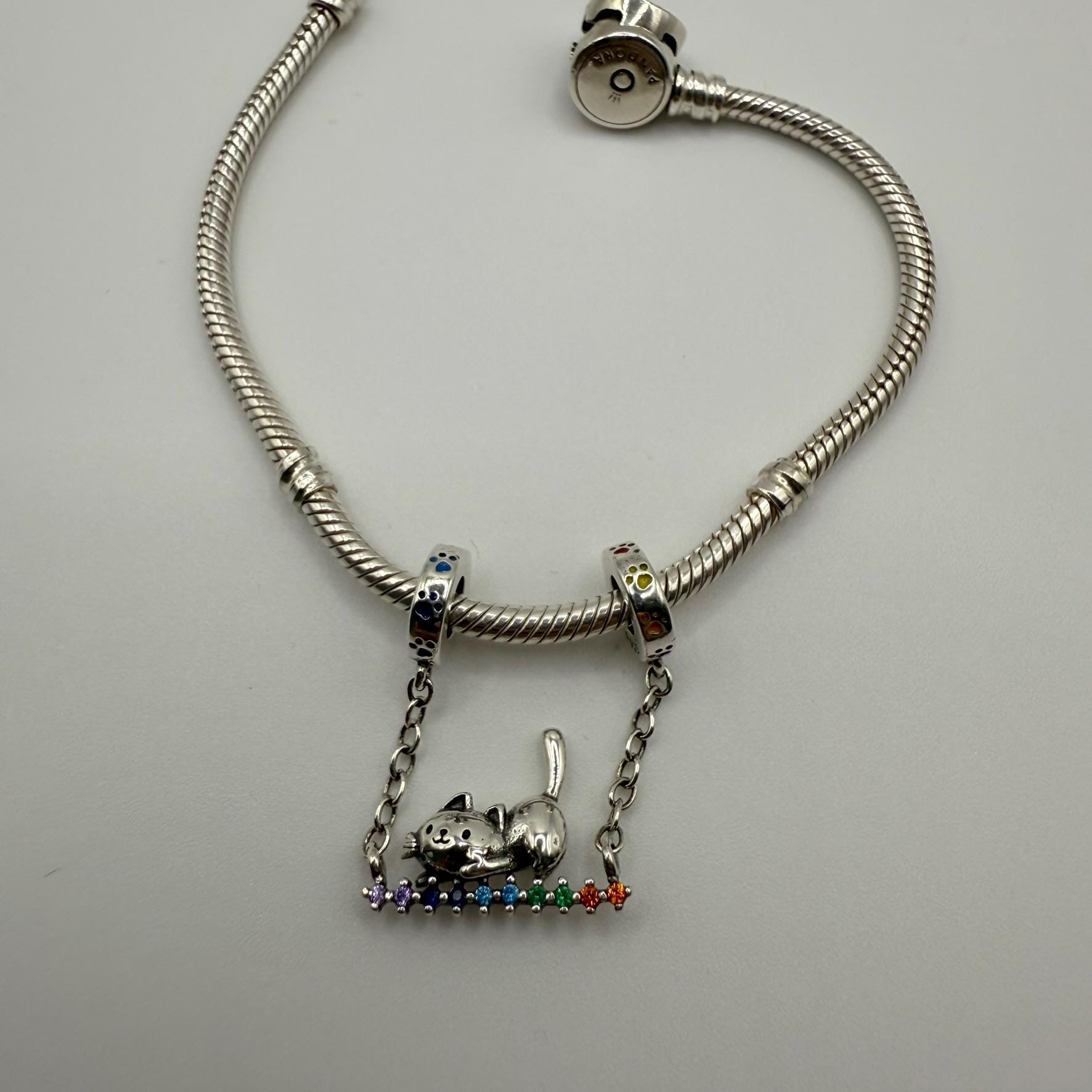 Ciondolo A Forma Di Gatto Con Catena Di Sicurezza Oscillante - Foto 4