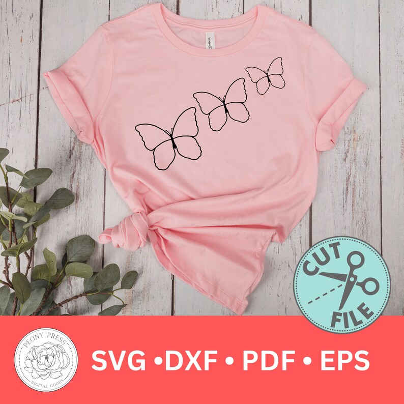 Butterfly Outline SVG Cut Files for Cricut & Silhouette Etsy