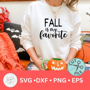 Fall is my Favorite SVG Cut File for Cricut, Silhouette Cut Machines, Personal and Commercial use,  Halloween svg, Autumn svg, Clip Art File