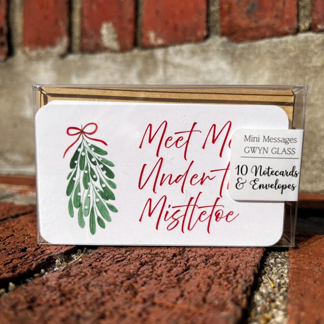 Mini Messages, Small Note Cards, Christmas Card, Meet Me Under the ...