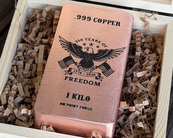 1 Kilo .999 Copper Bar | Special Edition 250 Years of Freedom Boxed Set