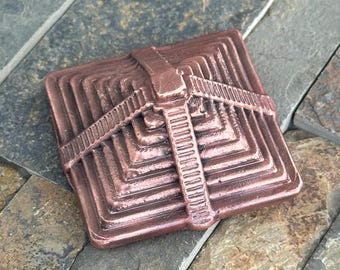10 oz Pure .999 Copper Pyramid | Hand poured fine .999 copper bullion